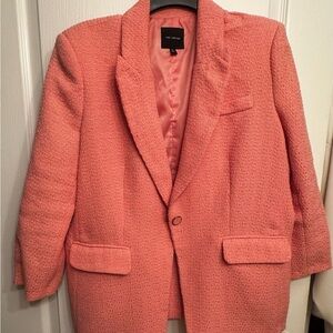 The Limited Coral Pink Bouclé Blazer
